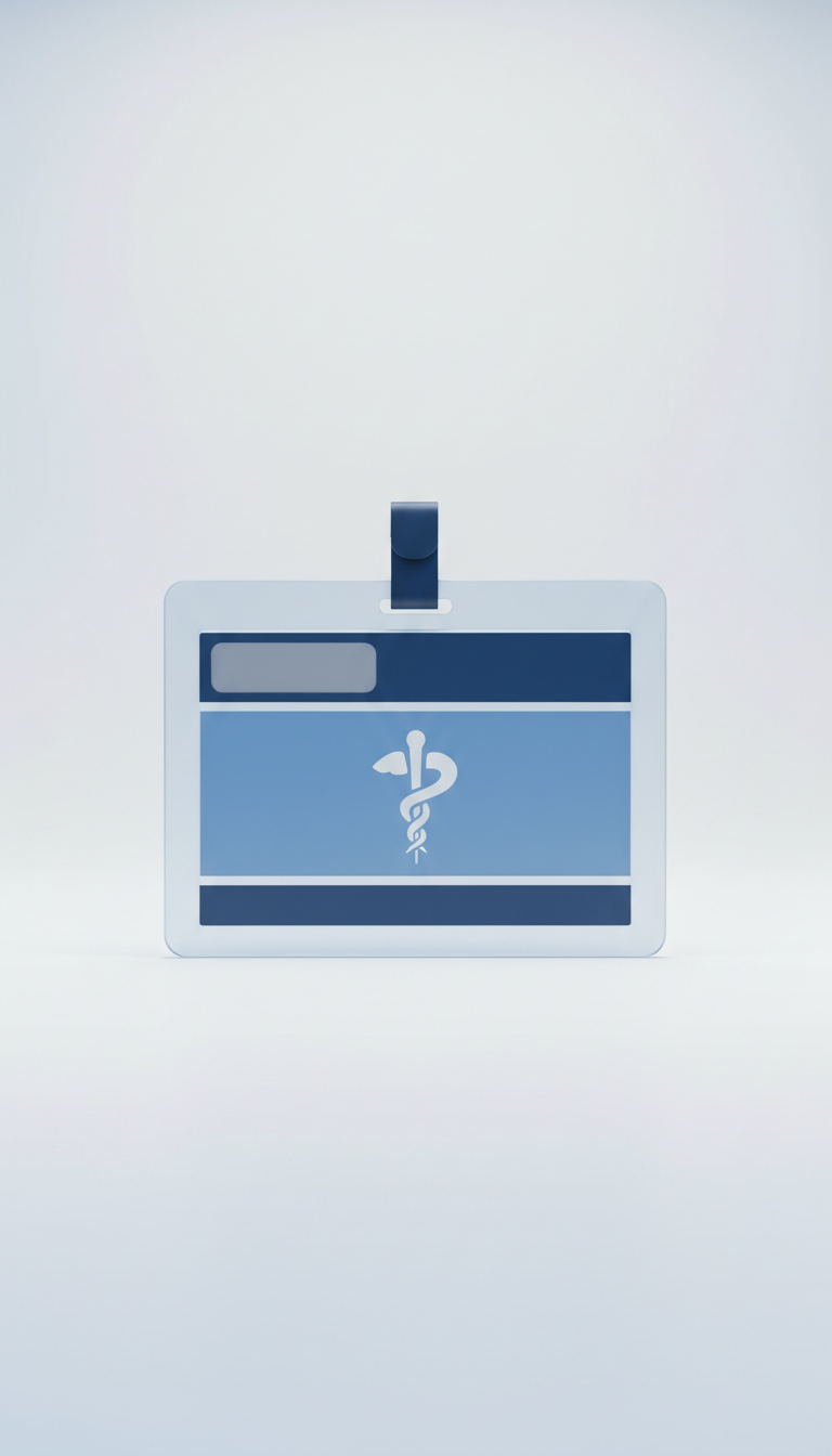 Gafete identificador para personal médico